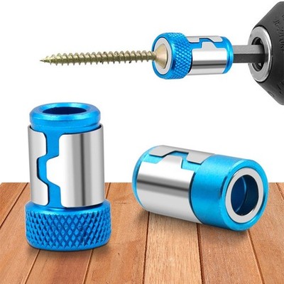 Household Portable Light Blue Magnetic Ring Bit, Screwdriver Bit Magnetic Ring