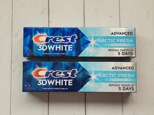 (Pack of 2) Crest 3D White Advanced Arctic Fresh Toothpaste, 3.3 oz, Exp 06-2028