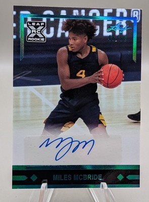 2021-22 Leaf Memories - 1991 Base Autographs Miles McBride #GLR-MMB Platinum /99