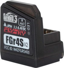 Flysky Fgr4S V2 Receiver, 2.4Ghz 4CH AFHDS 3 Remote Control Receiver Built-In Si
