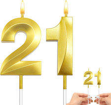 21Th Birthday Candles Gold, 13 Candles, Happy 13Th Candles, Gold Birthd