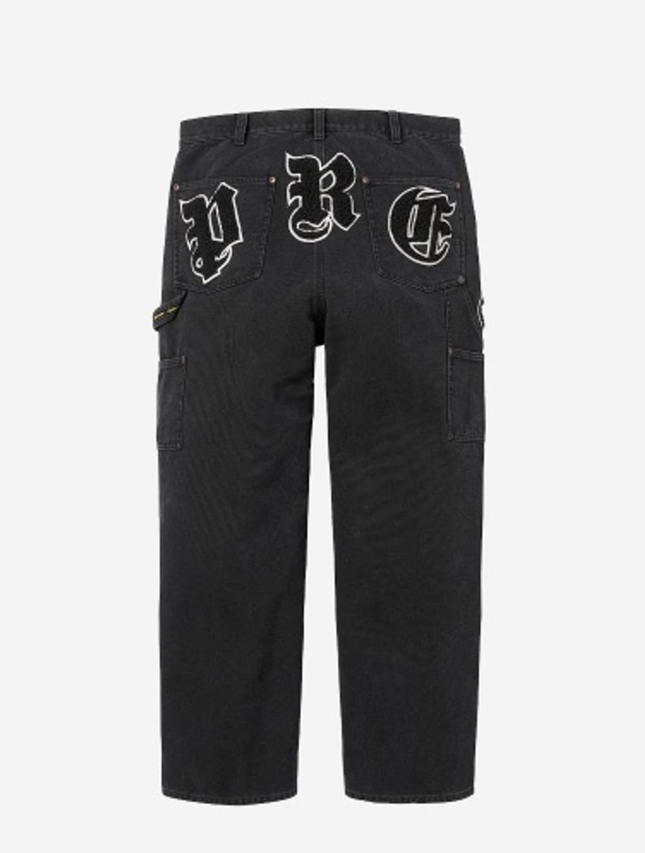 25SS Supreme Old English Double Knee Painter Pant Black Size 32