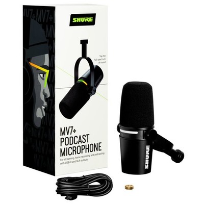 Shure MV7+ Hybrid Podcast Microphone, Black 858672682624| eBay