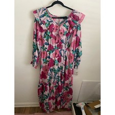 INC International Concepts Naveena Floral Ruffle Maxi Dress Pink 2X