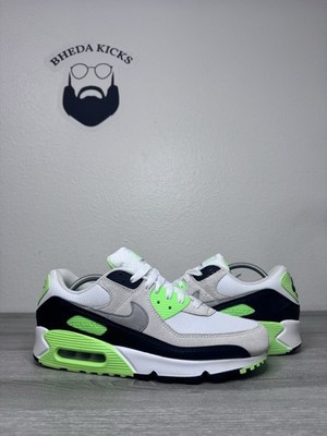 Size 10.5 - Nike Air Max 90 Shoes White Cave Stone Vapor Green DM0029-115 Men s