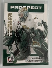 2006-07 ITG Heroes and Prospects Leland Irving #112 Auto Autograph Signed Card