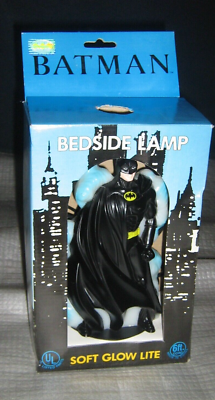 1992 Batman Light Up Bedside Lamp Figure Soft Glow Lite Street