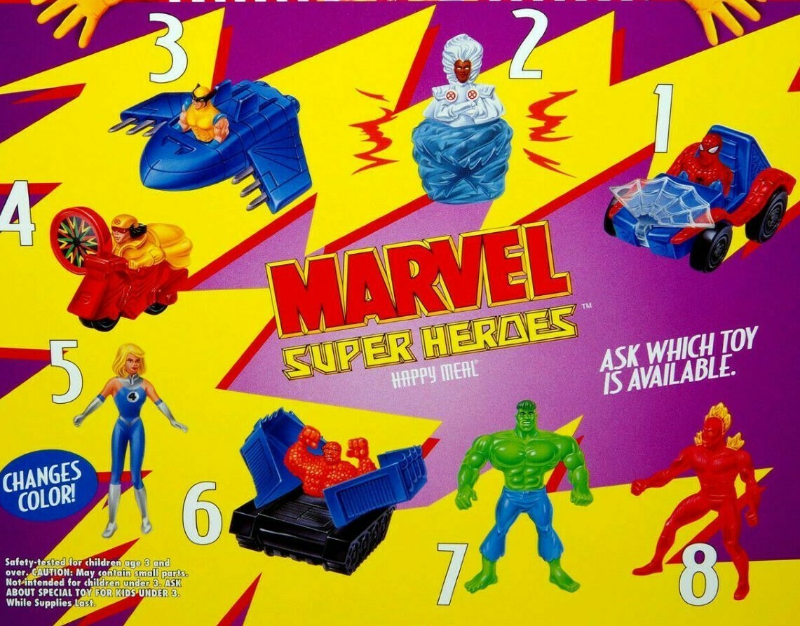 1996 Marvel Super Heroes Toys McDonald's Happy Meal Toy Vintage | eBay