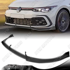 For 21-24 Volkswagen Golf GTI MK8 Matt Black Front Bumper Lip Body Kit Spoiler
