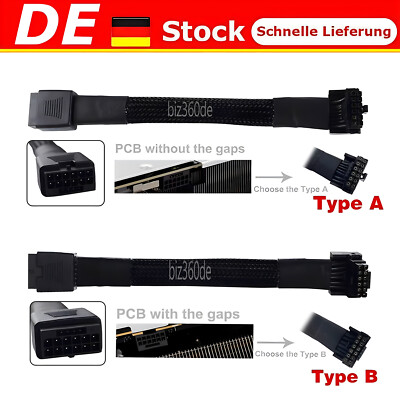 PCI-e 5.0 12VHPWR 16Pin(12+4) Verlängerungskabel für RTX 4090 4080 4070Ti 3090Ti