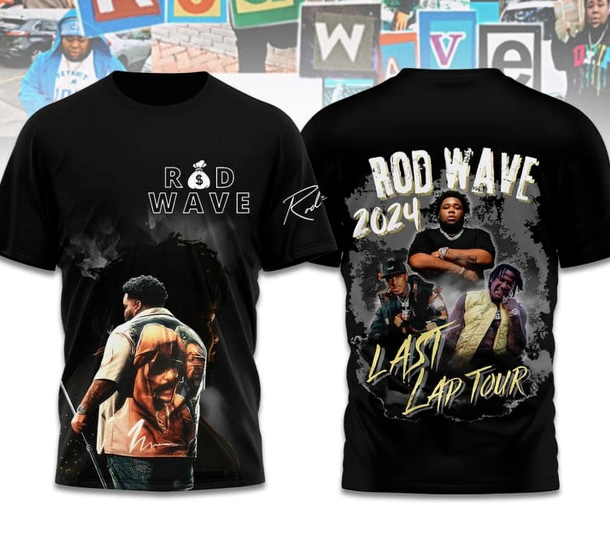 2024 Rod Wave The Last Lap Tour 3D T-Shirt