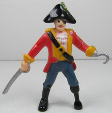 Unbranded Pirate Captain 2.75" Tall Toy Collectible Plastic Figurine No COO
