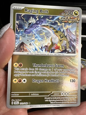 Pokemon TCG SV - Stellar Crown - Raging Bolt REVERSE Holo Rare 111