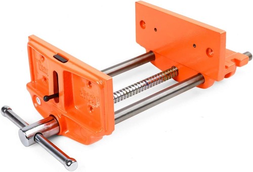 27091 Medium Duty Woodworker's Vise, Orange, Grey, 9-Inch By 7.