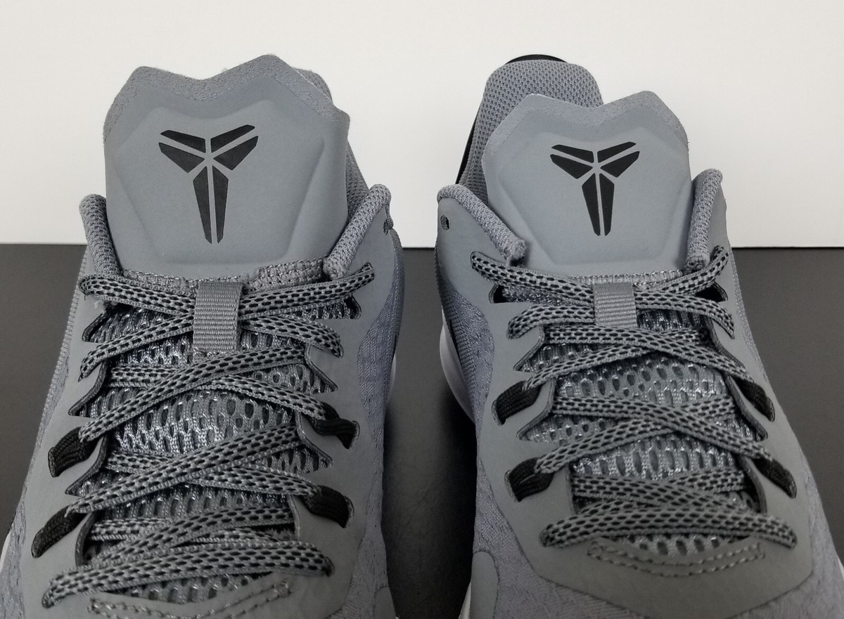 NIKE KOBE MAMBA FURY COOL GREY BLACK BASKETBALL SHOES RARE 