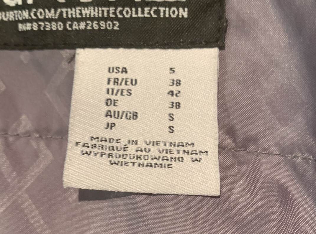 Burton DryRide Fully Insulated TWC Baby Cakes Snowboard Jacket   Size 5