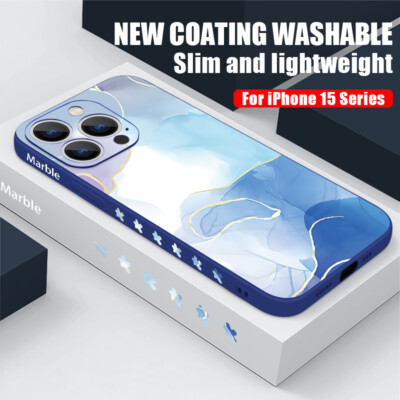 Handyhülle für iPhone 17 16 15 14 13 12 Pro Max 11 XR 8 Marmor TPU Silikon Case