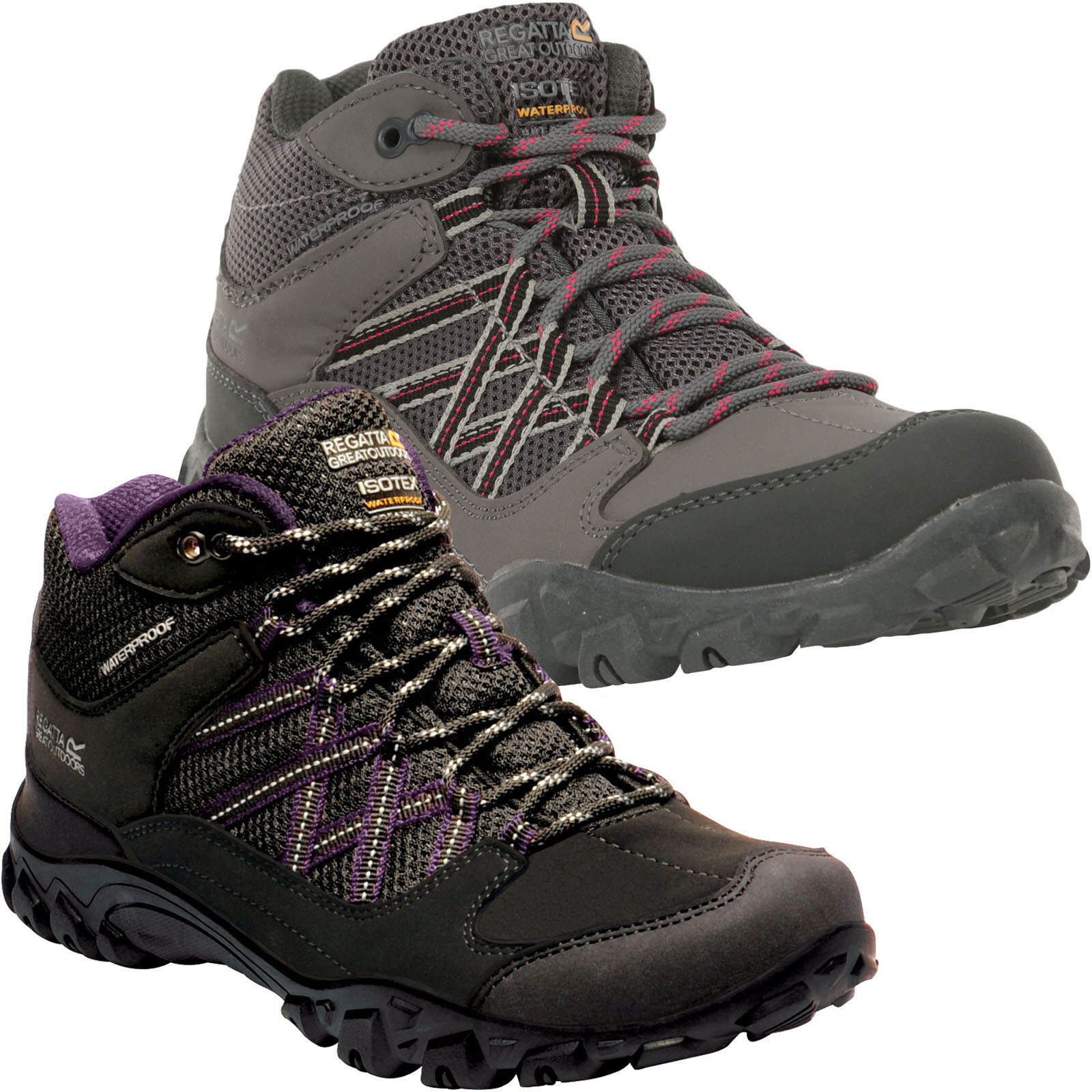 Womens Regatta Lady Edgepoint Waterproof Walking Boots - Grey