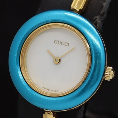 GUCCI　11/12.2 Read ] GUCCI 11/12.2 Change Bezel Watch Gold Silver Dial Not