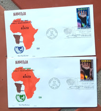 1975 NAMIBIA AFRICA SET 2 UNITED NATIONS NY SCARCE JACKSON CACHET FDCS UNADDR