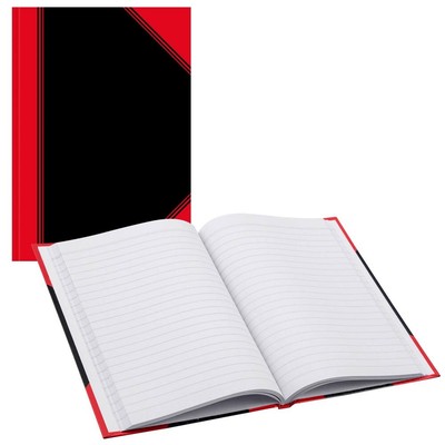 Notizbuch liniert schwarz/rot A5 Chinakladde mit Hardcover BANTEX