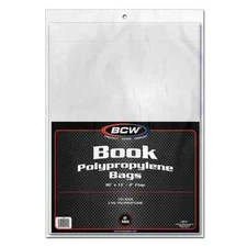 BCW Book Storage Bags 10x13 2 Mil Poly Sleeves (100) Acid Free Archival Quality