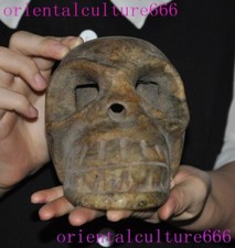 China Cultura Hongshan Antiguo Jade Tallado Fengshui Calavera Esqueleto Cráneo Estatua