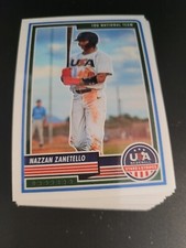 Lot of 50- Panini 2023 USA Baseball Stars & Stripes NAZZAN ZANETELLO 50 Cards