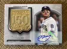 2019 Topps 150Th Anniversary Manufactured Medallion Auto Manny Machado 10/10
