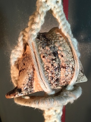 2 Towel hanger with Pottery toad Or frog macramé plastic rings - Picture 8 of 17