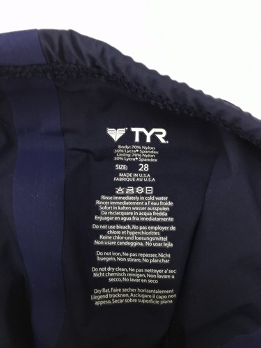 NWT TYR Tracer B-Series Men's 28 Jammer Tech Suit Competition Swimsuit Navy - 第 10/13 張圖片