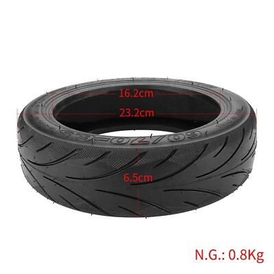 MotuTech 60/70-6.5 10 × 2,50 volledig cellulaire banden voor Segway Ninebot MAX G30 reservebanden achter voor explosiebestendig en lekvrij (1