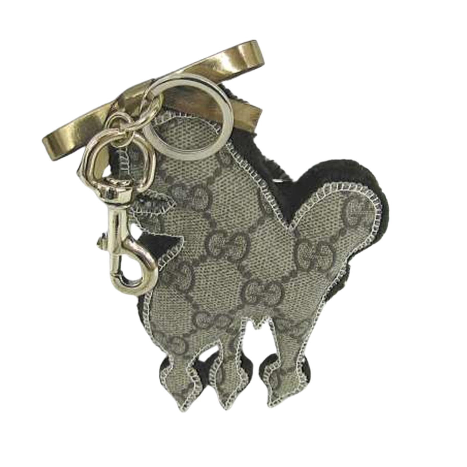 Gucci Key chain Keyring bag Charm Gucciori Dog Poodle GG Supreme