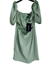 Pretty Little Thing cut out puff sleeve mini dress size 12