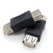 2 Pcs USB 2.0 Female to Female Converter Adapter Connector Joiner Coupler Cable