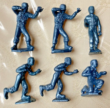 Vintage Payton 3" GIs - Pecos Copies Metallic Blue Soldiers GIs - Lot of 6