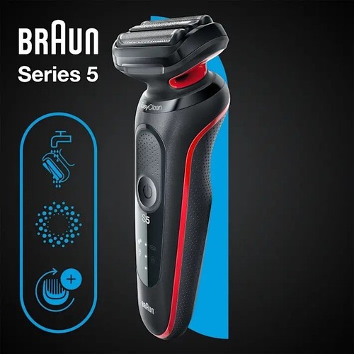 Braun Series 5 51-R1000s Wet Dry Shaver Easy Clean 3 Flexible Blades Auto Sense