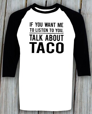 Taco Lover Gifts Funny Tacos Eater Birthday Christmas for Her Him Raglan T Shirt