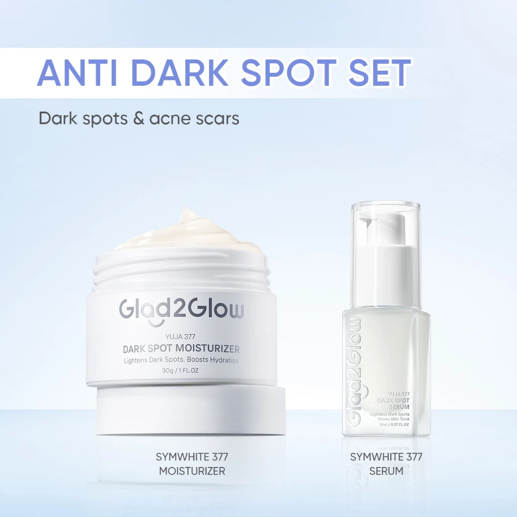 SALE！ GLOW PACK2セットでお得！！ Glad2Glow 2 In 1 Basic Skincare Set Anti Dark Spot Moisturizer