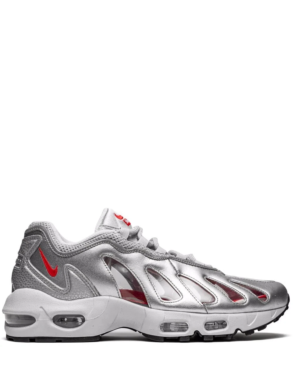 Nike Air Max 96 Supreme   argent métallisé/rouge vitesse UK 7 US 8 BOÎTE ENDOMMAGÉE