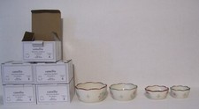 New 5 Sets of 4 Danica Heirloom Camellia Stoneware Nesting Bowls