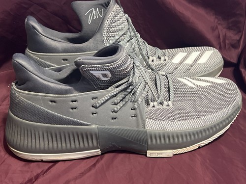 Adidas Size 14 Gray Athletic Basketball Shoes Men's Sneakers