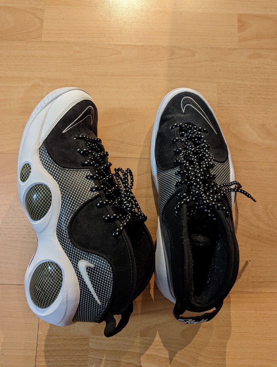 Size 10 - Nike Air Zoom Flight 95 Black Metallic Silver Jason Kidd