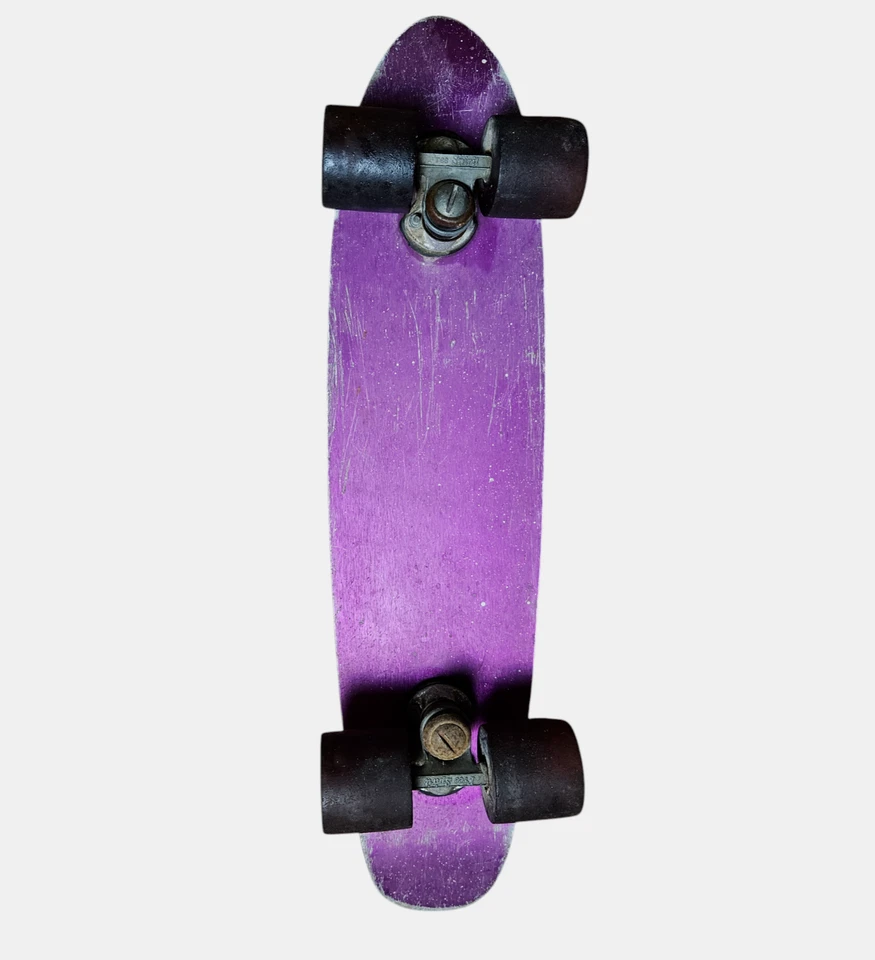 Tabla de skate Banzai 1976 vintage aluminio 23" cepillado a mano púrpura años 70 Foto 2 de 4