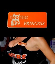 Hooters Uniform Princess Name Tag Pin xtra Rolo Play Lingerie Waitress Bartende