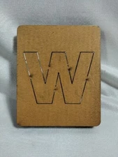 Letter W 4" Accu-Cut Accucut Ellison Educational Wooden Dies 5x6 Arts & Crafts