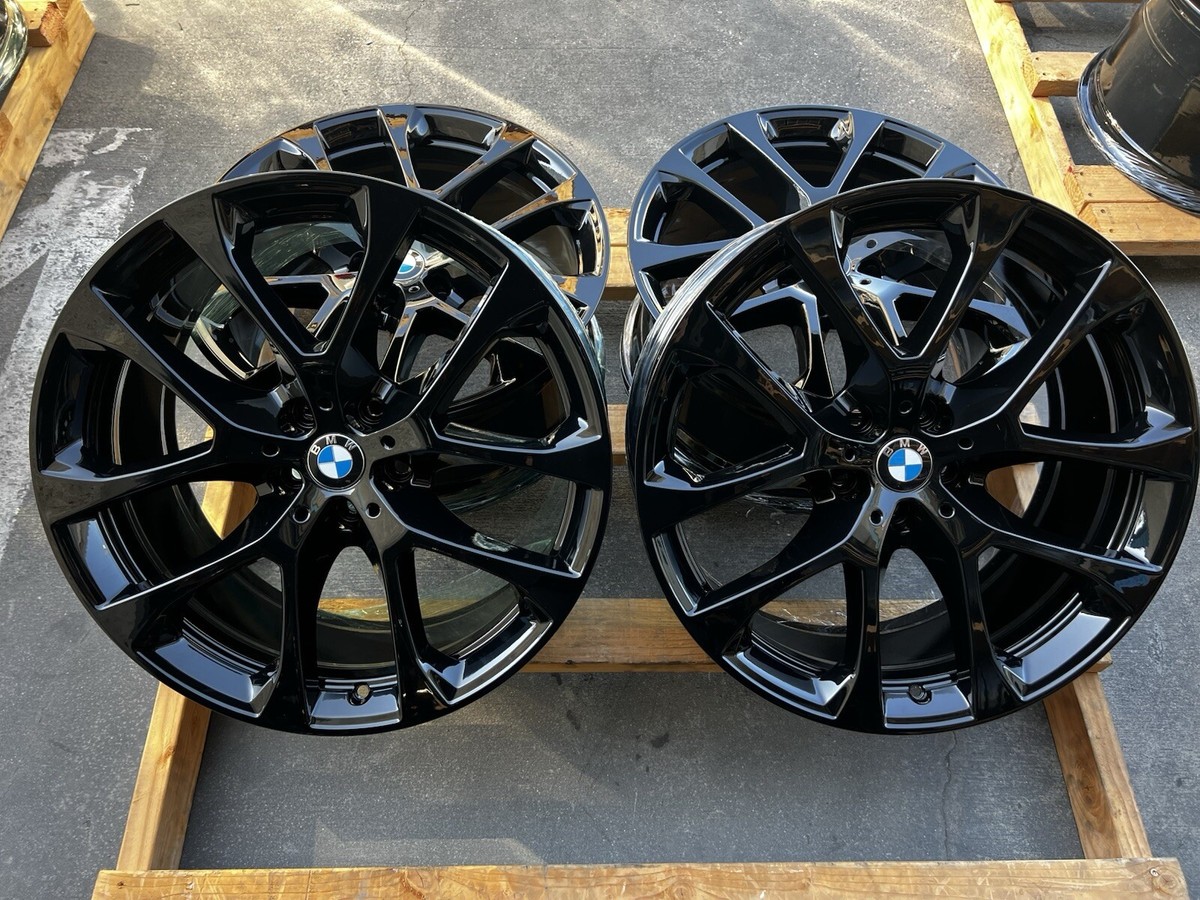 20” BMW X5 X6 738 G05 G06 Wheels Rims Black Factory OEM Stock 