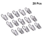 20x Rustproof Drapery Satin Nickel Curtain Clips With Hook Stainless Steel