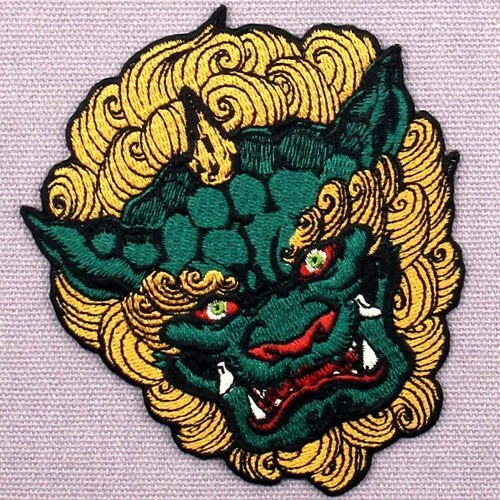Embroidered Patches Iron Sew On Patches Badges appliques Emblems 3D Fudog 817R - Image 3 of 4