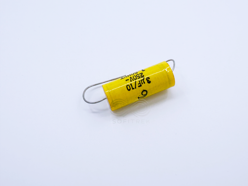 A50IT4300AA60K ARCOTRONICS 1.50MKT 3uF 250V 10% Axial Film Capacitor 13x33mm - Picture 2 of 5